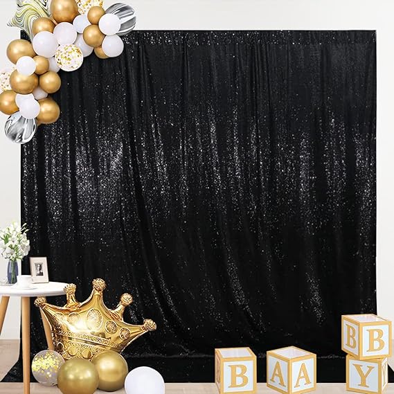 BlackSequin Black Sequin Backdrop